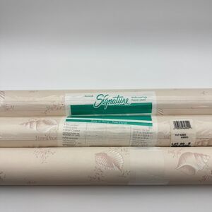 3 Vintage Norwall Signature Wallpaper 55.7sq ft Floral Seashell NOS 62822